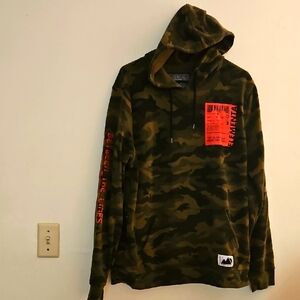 Large Camouflage Hoodie‎ with Red Accents